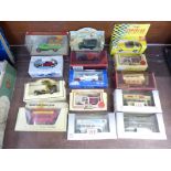 A collection of die-cast Matchbox, Maisto and other model vehicles, boxed