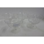 Four Stuart crystal syllabub bowls