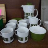 A 1960's Johnson Bros. coffee set