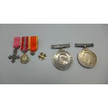 Two WWI British War medals, 267031 Pte. J.H. Slaney, Notts & Derby R., and S-7861 Pte. H. Slaney
