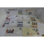 Stamps; autographed covers, including Jessica Ennis, Walter Swinburn, John Nichol, various military,