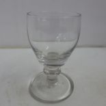 A Regency dram glass, 9cm