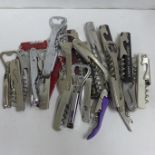 Twenty-two waiter's friend bottle openers