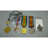 A pair of WWI medals to 2905 Pte. A. Colley K.O.Y.L.I., a German mothers cross, a/f, etc.