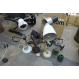 Assorted vintage lighting