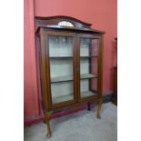 An Edward VII inlaid mahogany display cabinet