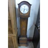 An oak dwarf longcase clock