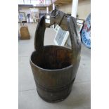 A coopered elm bucket