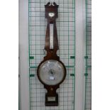 A Victorian rosewood wheel barometer, signed H. Geyre, 74 Newgate Street, London