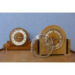 Two Art Deco mantel clocks