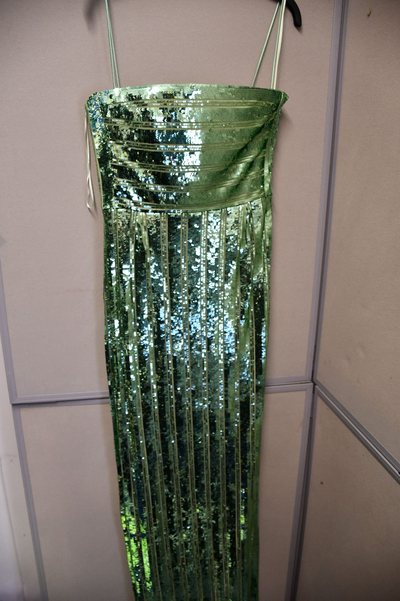 One women's as new Galvan London Green Stargaze Bandeau Dress size 36 (120SEDR002404JD).