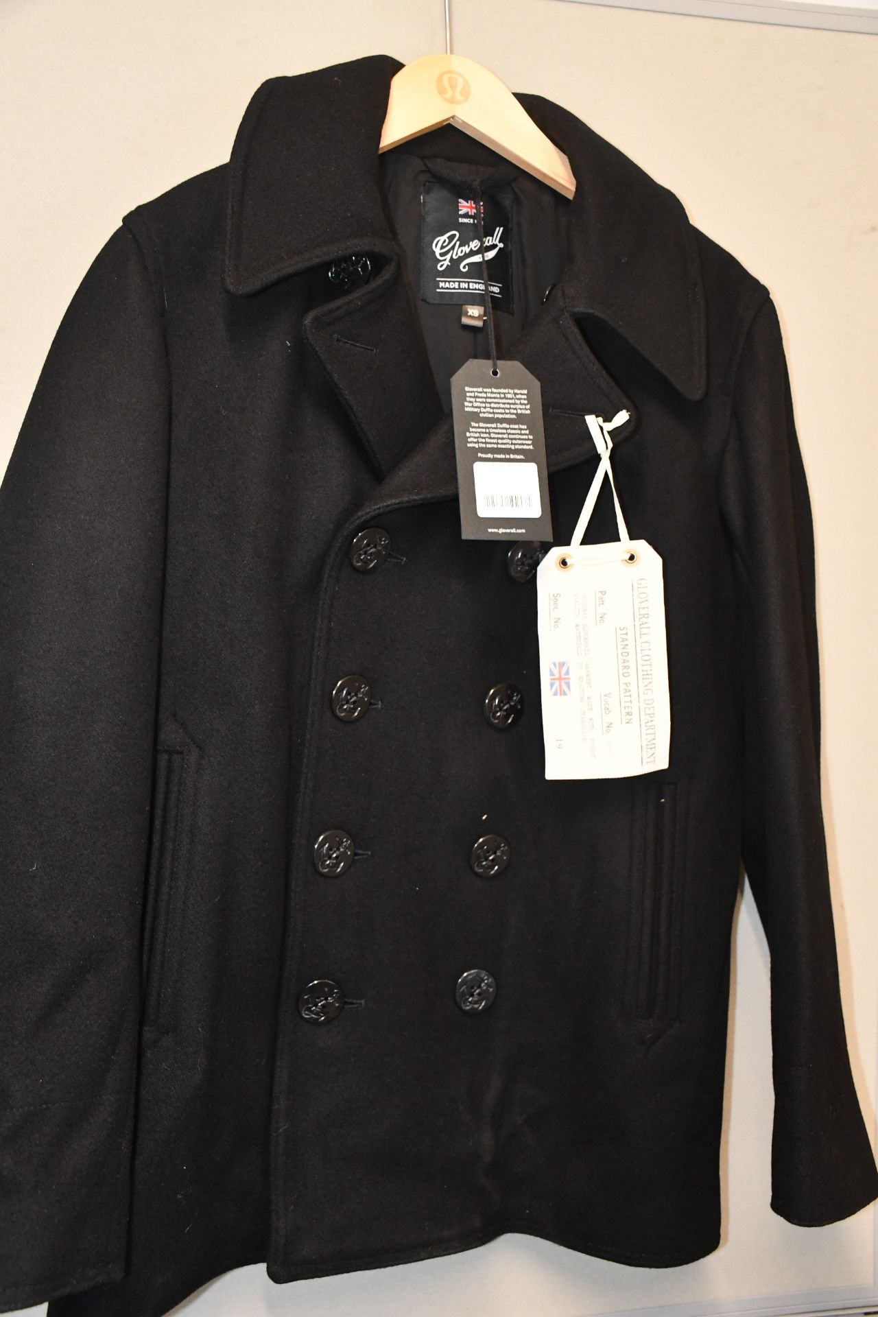 One as new Gloverall Admirality Black Peacoat size S (MC3218EM-CPC).