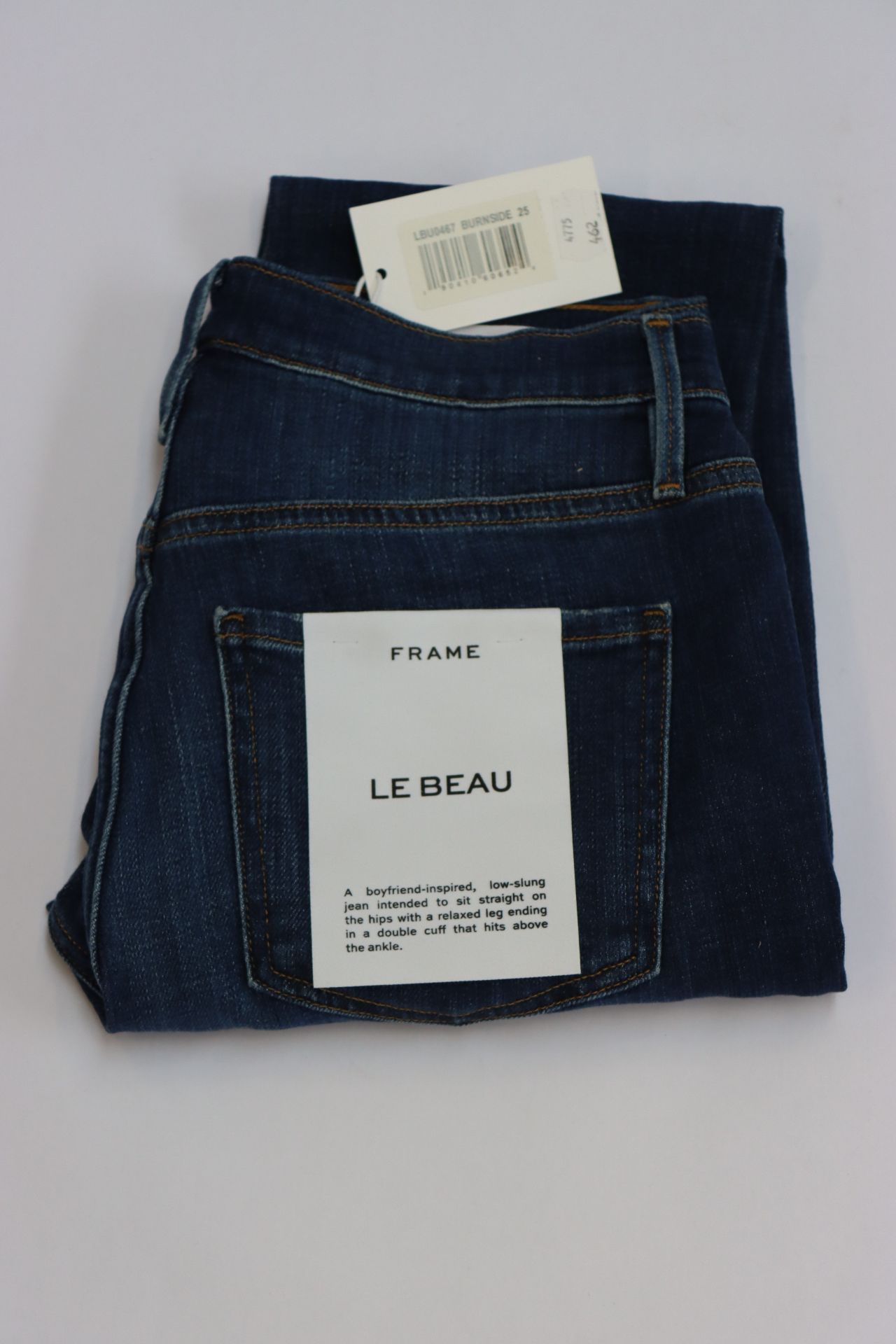 A pair of as new Frame Le Beau jeans in Burnside (Size 29).