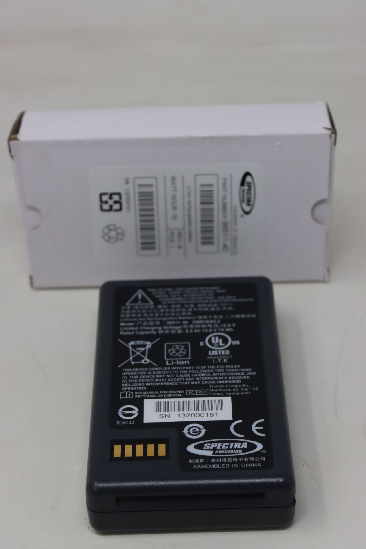 A boxed as new Spectra 99511-40 Rechargeable Lithium-Ion Battery for Focus 35 Robotic Total