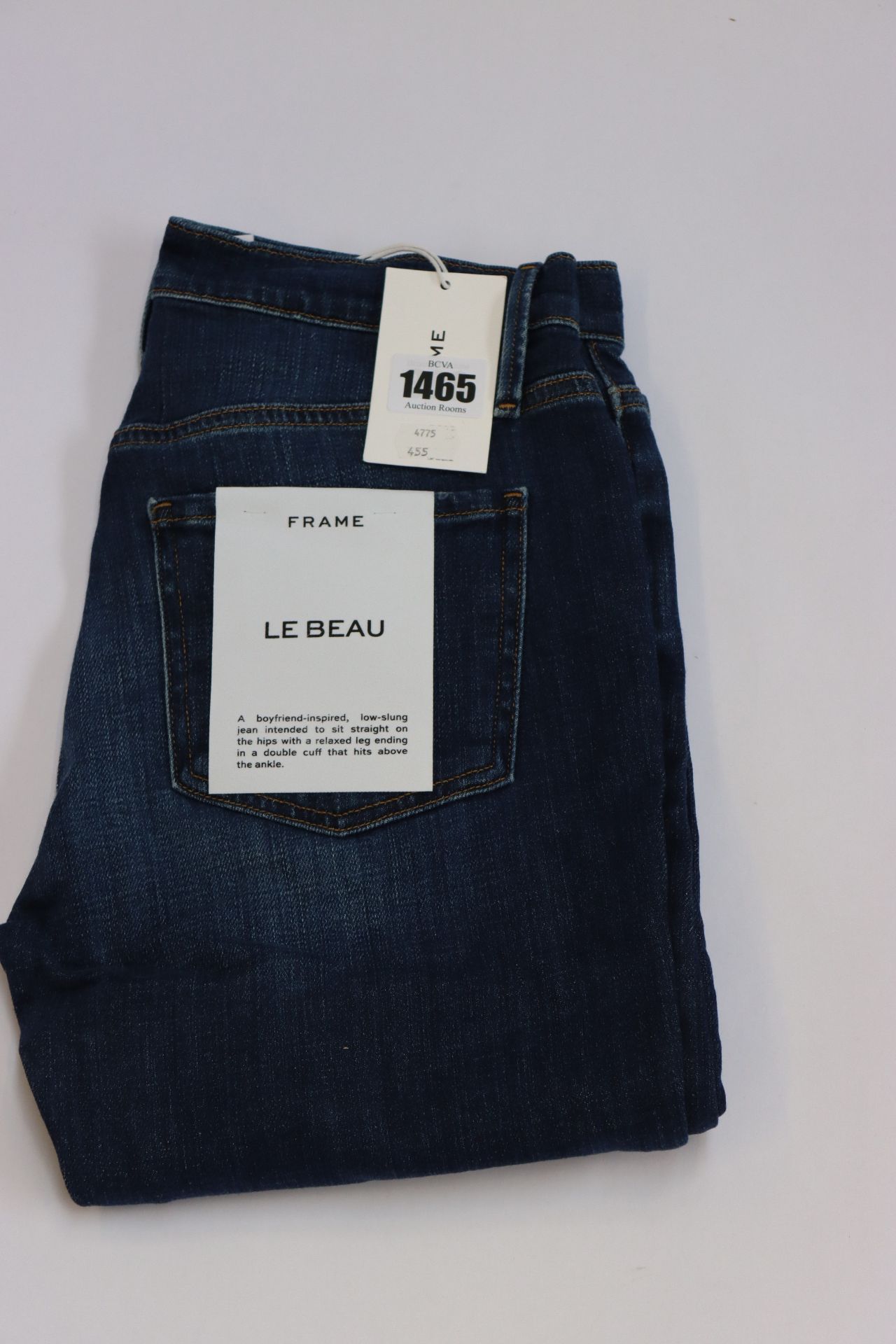 A pair of as new Frame Le Beau jeans in Burnside (Size 24).