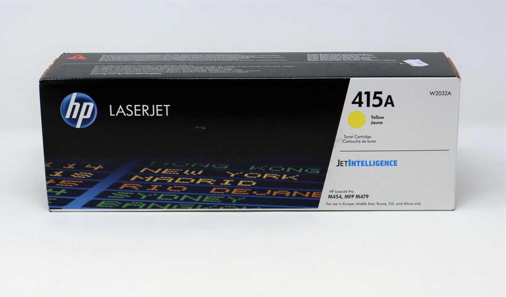 A boxed as new HP LaserJet 415A Toner Cartridge (W2033A) in Yellow (box sealed).