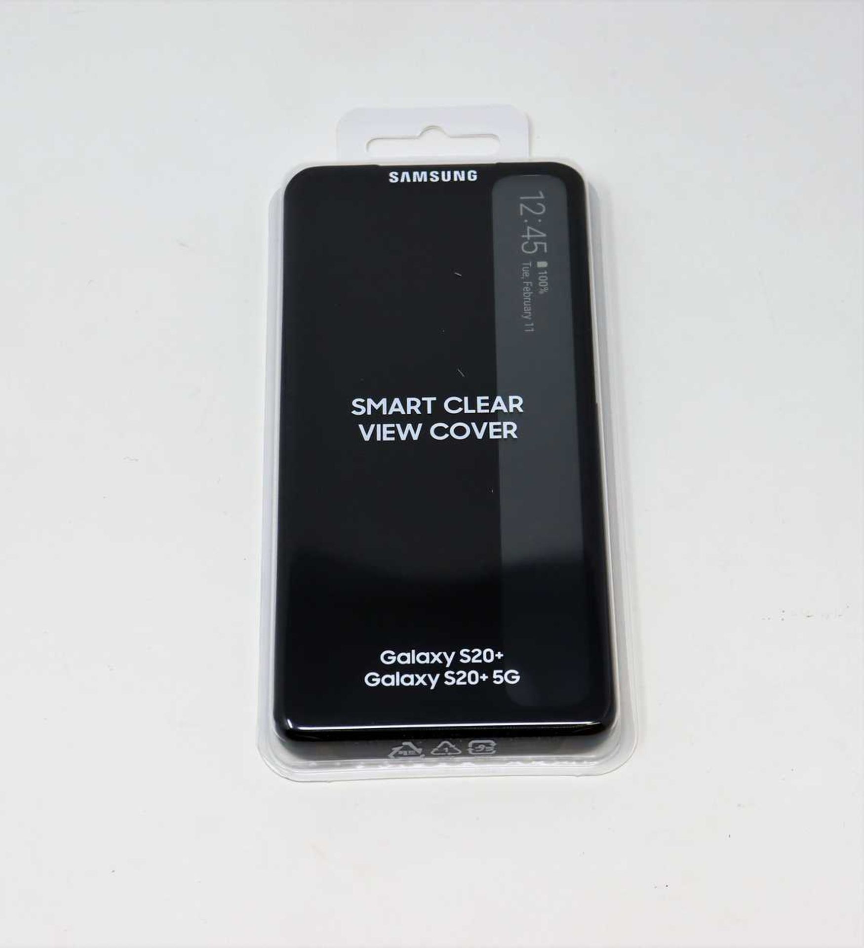 A boxed as new Samsung Clear View Cover EF-ZG980 in Black for Galaxy S20, S20 5G.