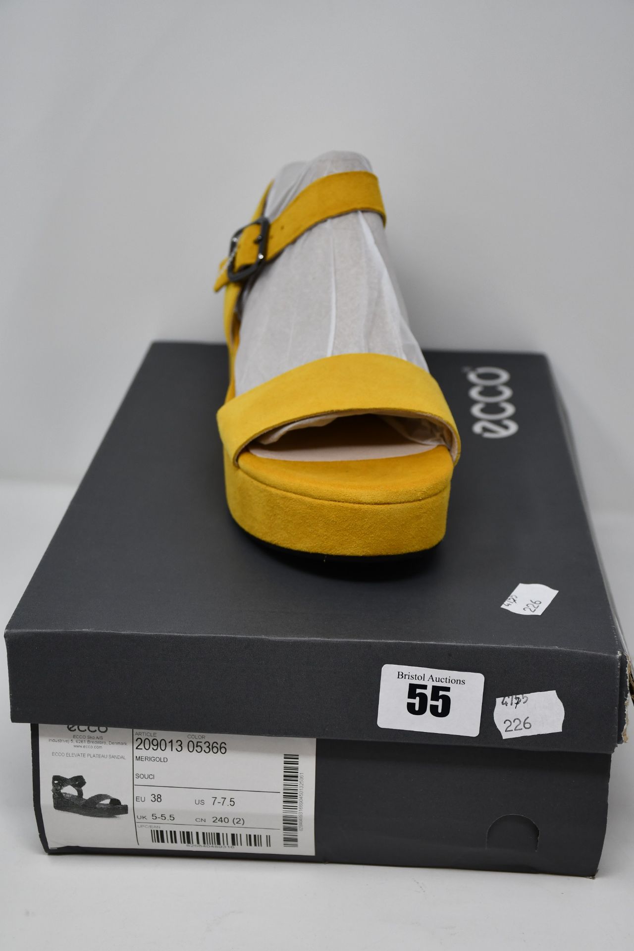 A pair of as new Ecco Elevate Plateau sandals (EU 38).