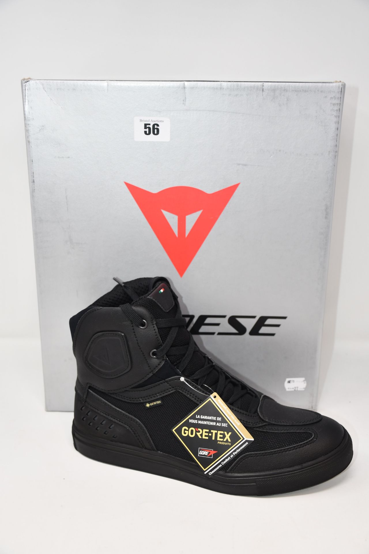 A pair of as new Dainese Street Darker Gore-Tex shoes in black (UK 10).