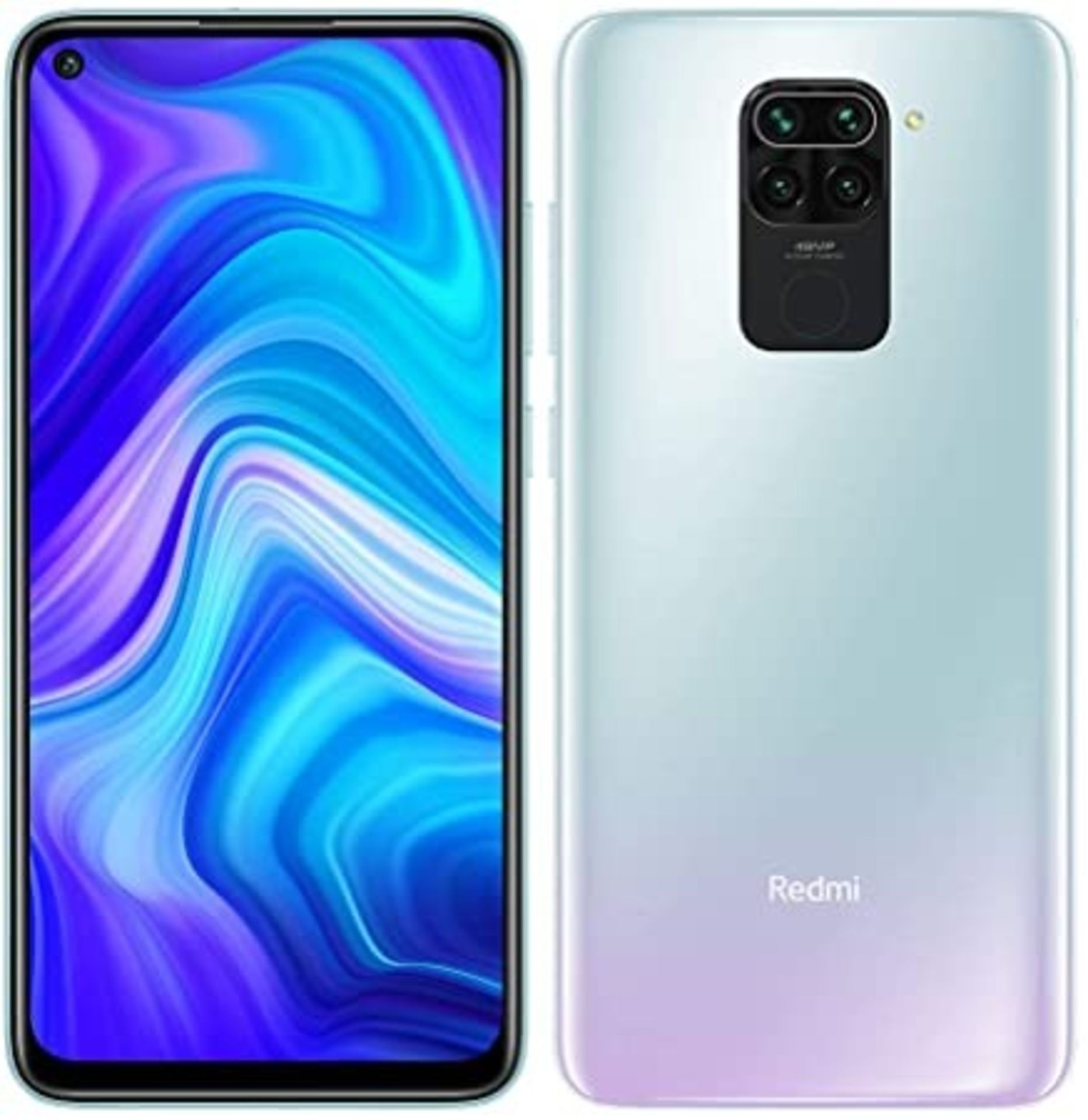 A boxed as new Redmi Note 9 Android Mobile Phone 3GB RAM 64GB Storage in Polar White. Requires UK