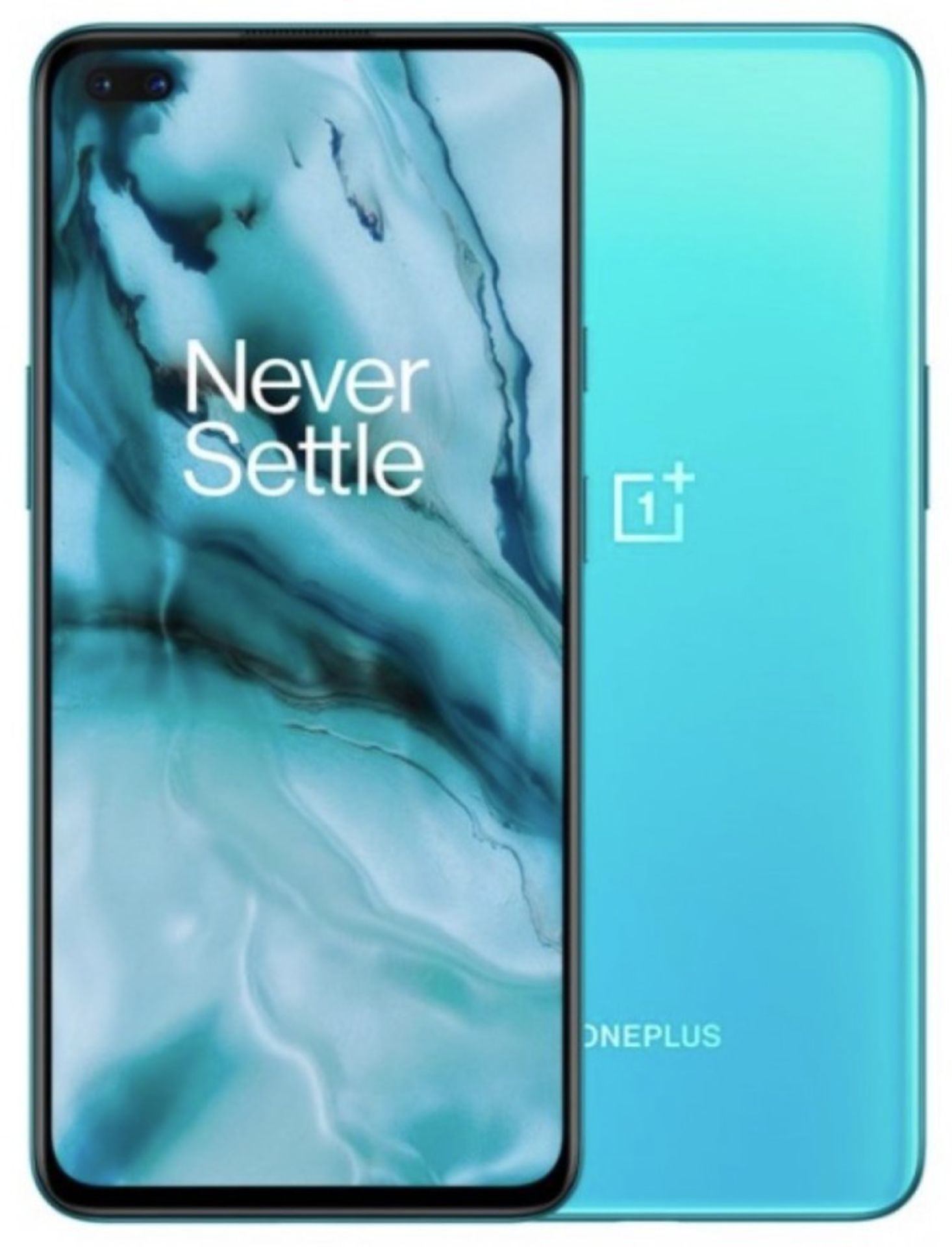 A boxed as new OnePlus Nord Android Mobile Phone AC2003 8GB RAM 128GB Storage in Blue Marble UK