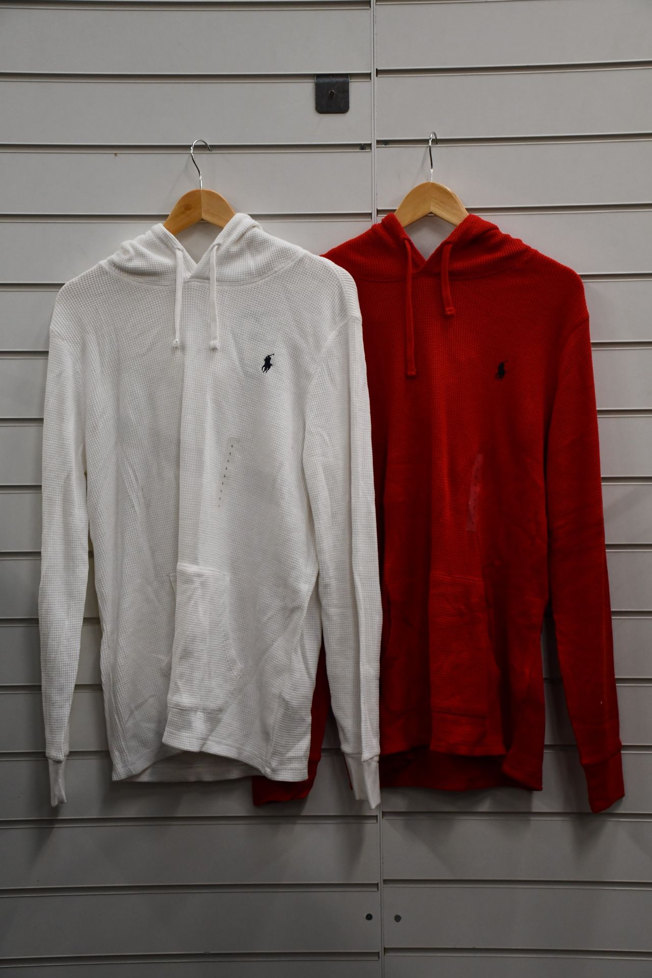 Three as new Ralph Lauren Waffle hoodies (All L, Security tags still attached - RRP £60 each).