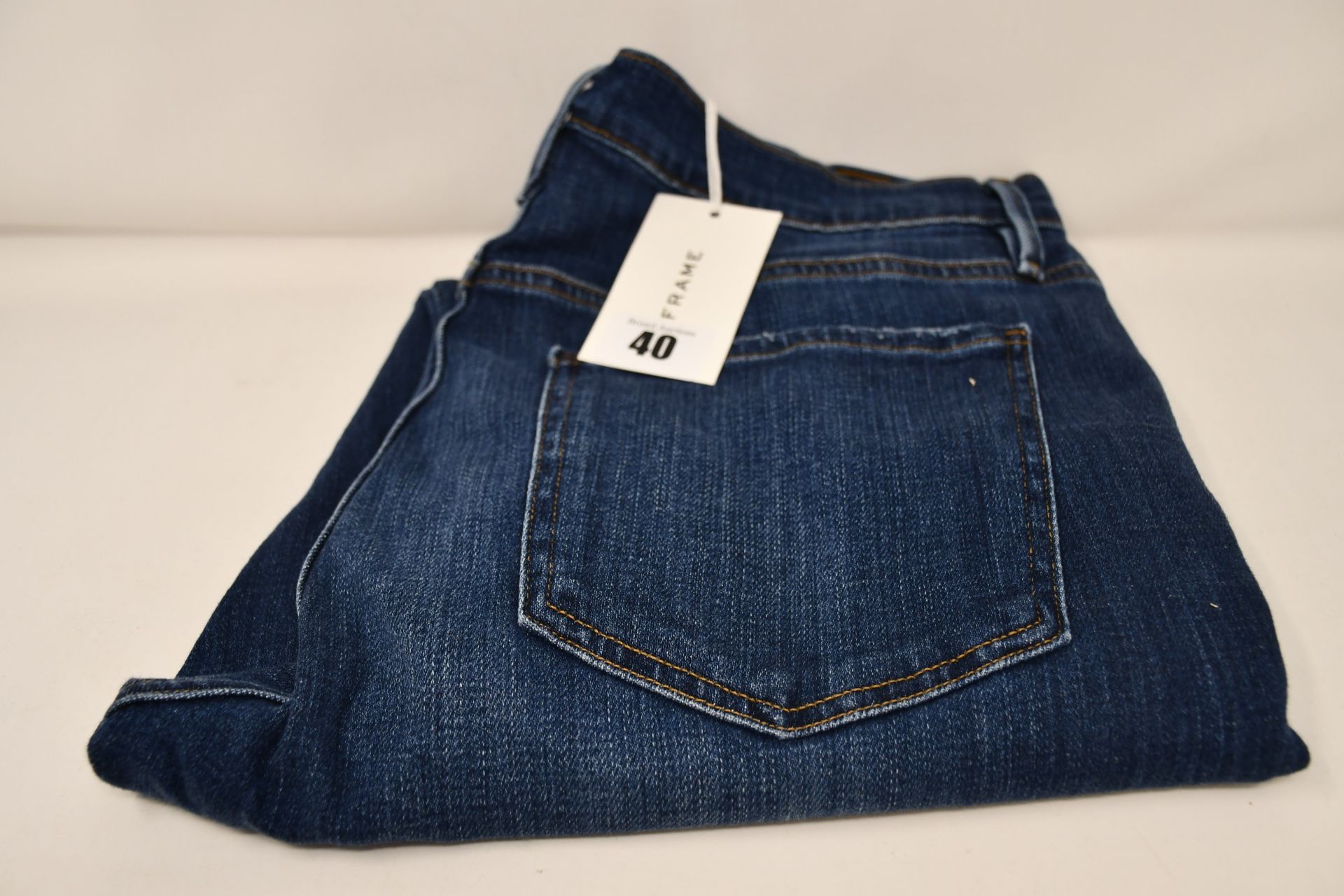 A pair of as new Frame Le Beau jeans in Burnside (Size 30).