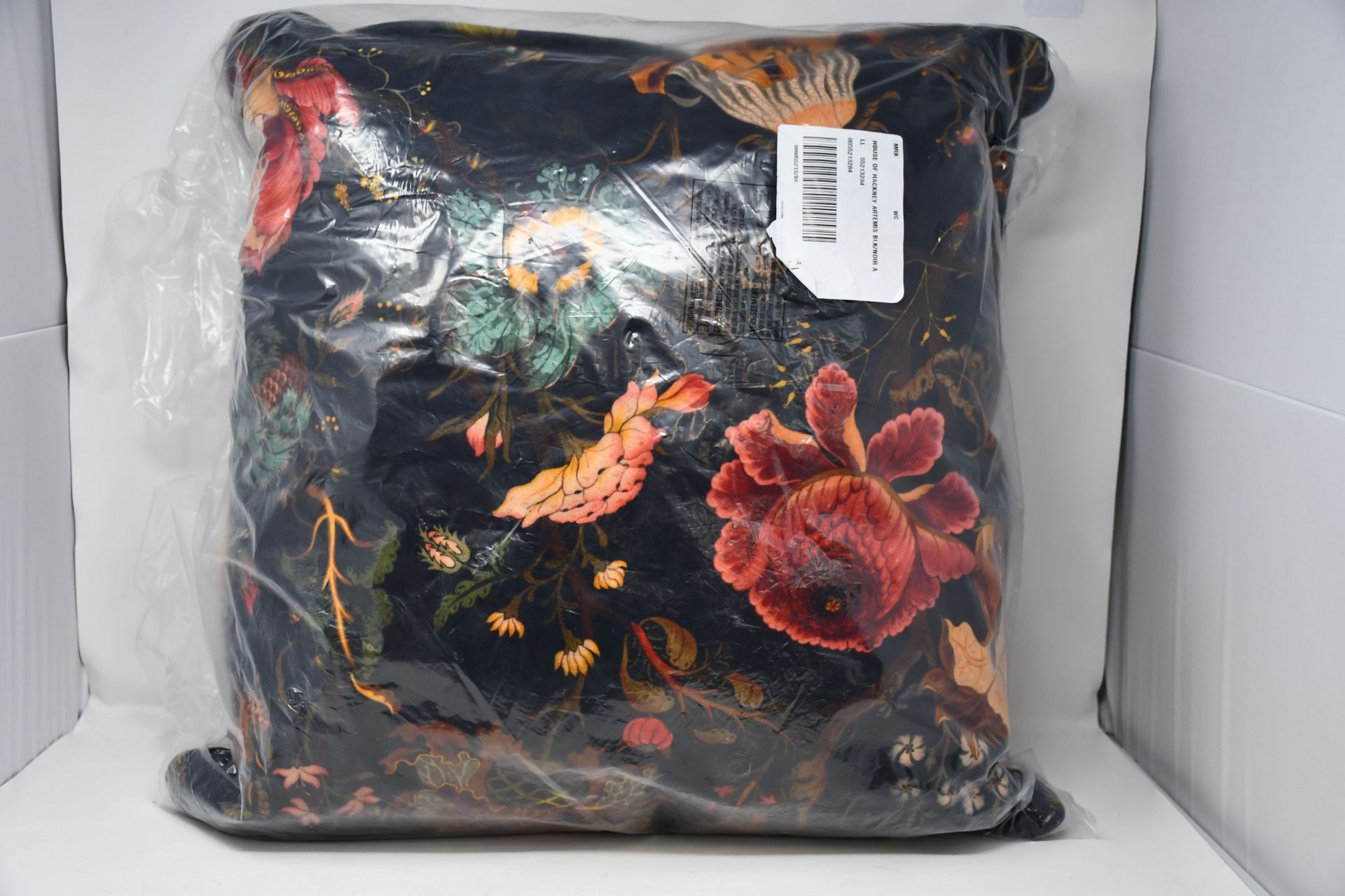 An as new House Of Hackney Artemis large velvet cushion in black.