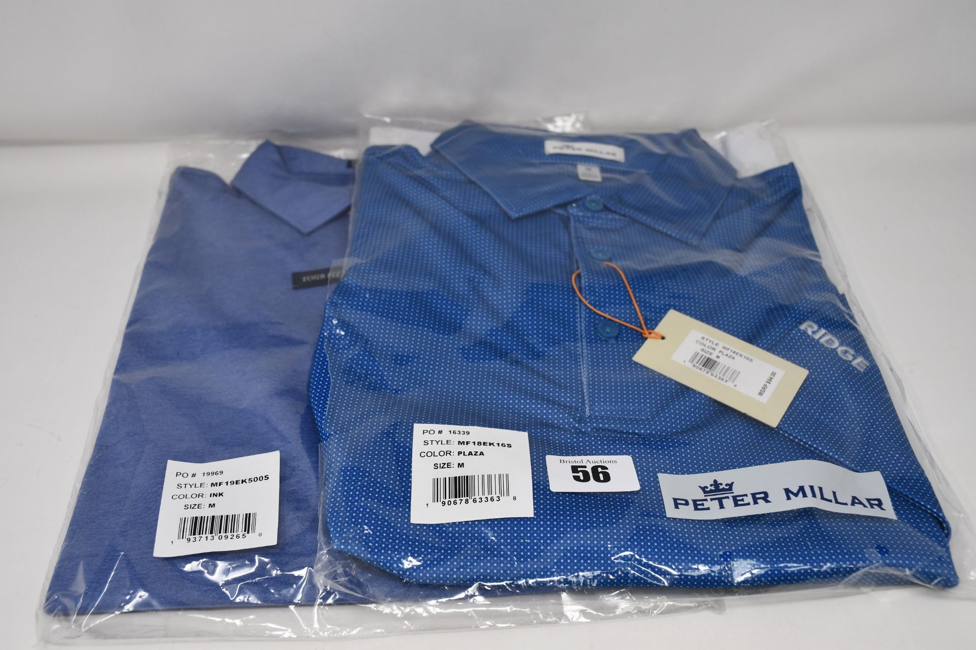 Two as new Peter Miller shirts (Both M - RRP $84 and $94).