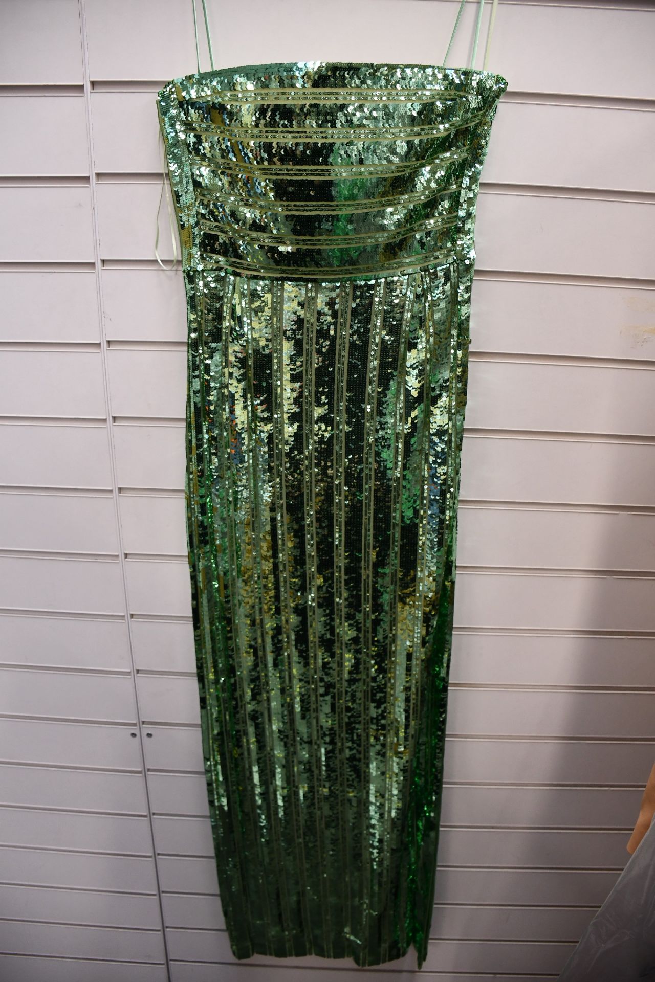 One women's as new Galvan London Green Stargaze Bandeau Dress size 42 (120SEDR002404JD).