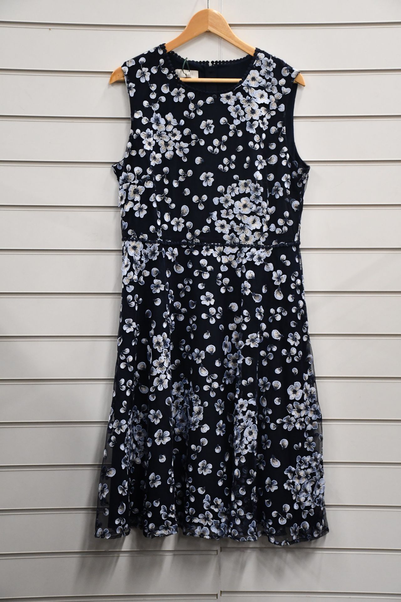 One as new Hobbs Lilith dress in navy blue (UK 16).