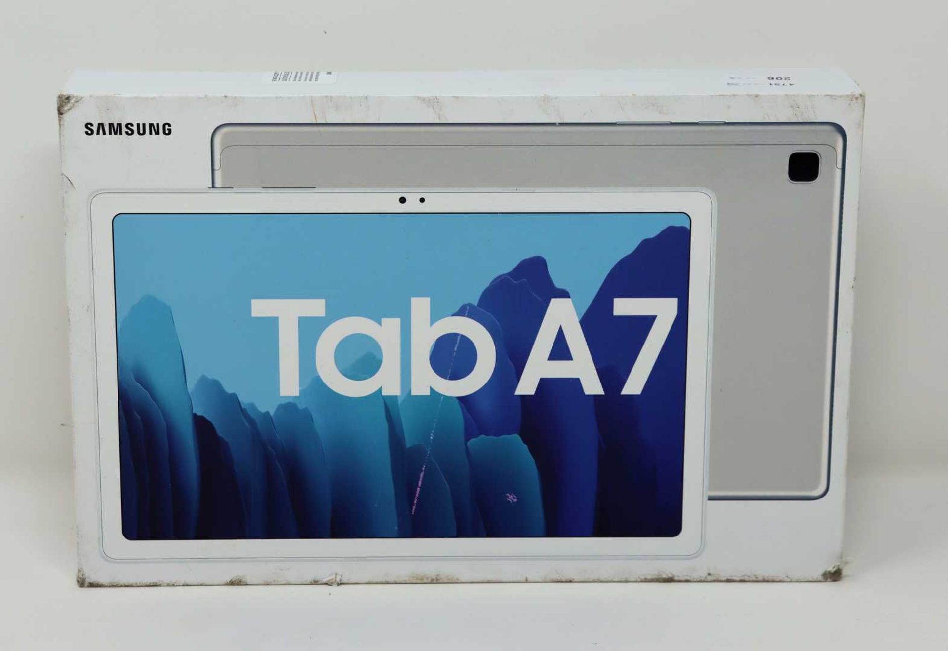 A boxed as new Samsung Galaxy Tab A7 (SM-T500) 32GB WiFi 10.4" Tablet in Silver (Box sealed.