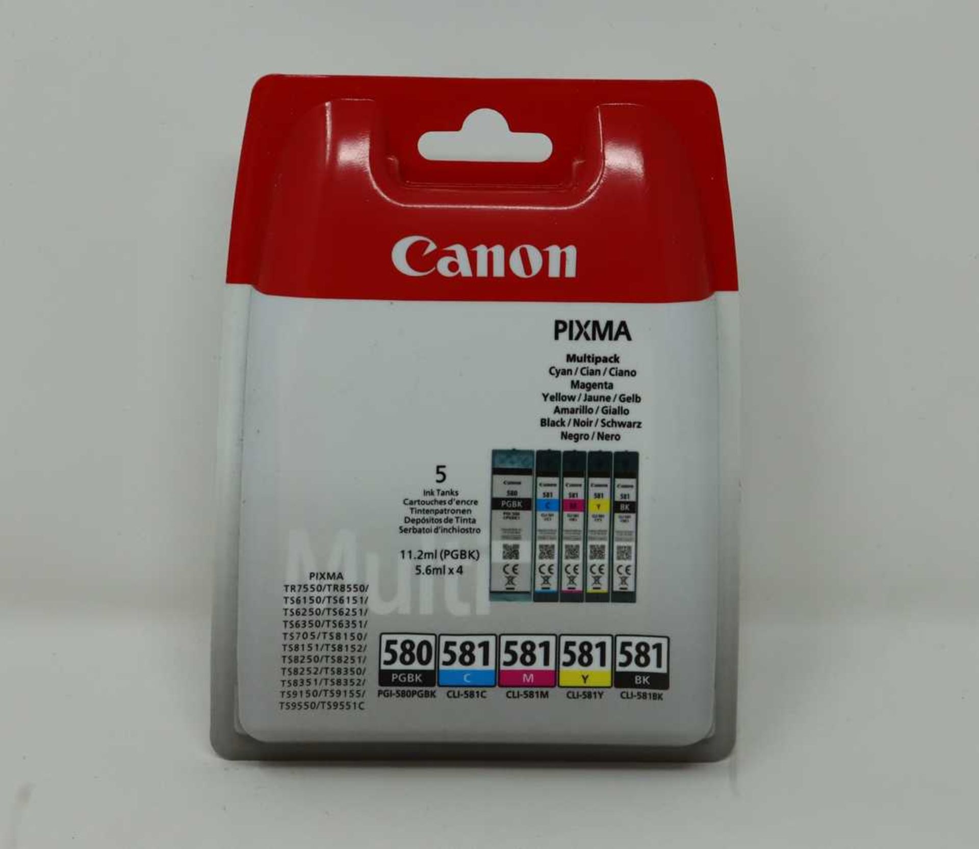 An as new Canon PGI-580/CLI-581 Ink Cartridge Multipack (M/N: 2078C005AA) (Packaging sealed).