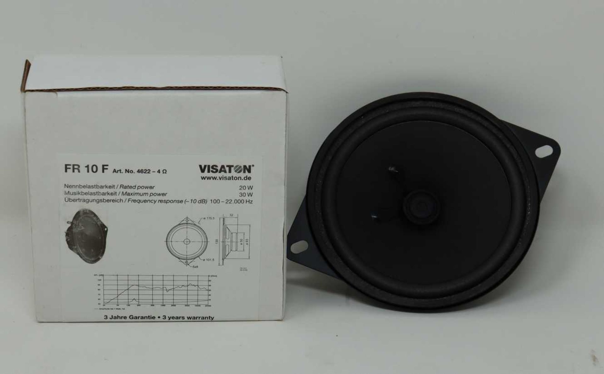 Two boxed as new Vistaton FR 10 F 4622 10cm Speakers.