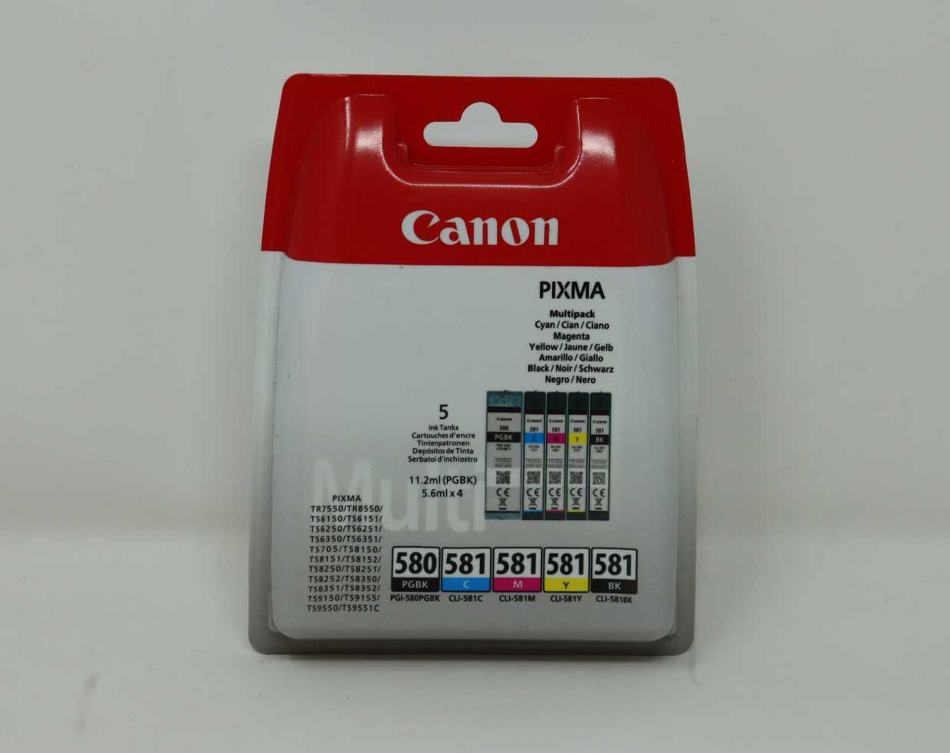 An as new Canon PGI-580/CLI-581 Ink Cartridge Multipack (M/N: 2078C005AA) (Packaging sealed).