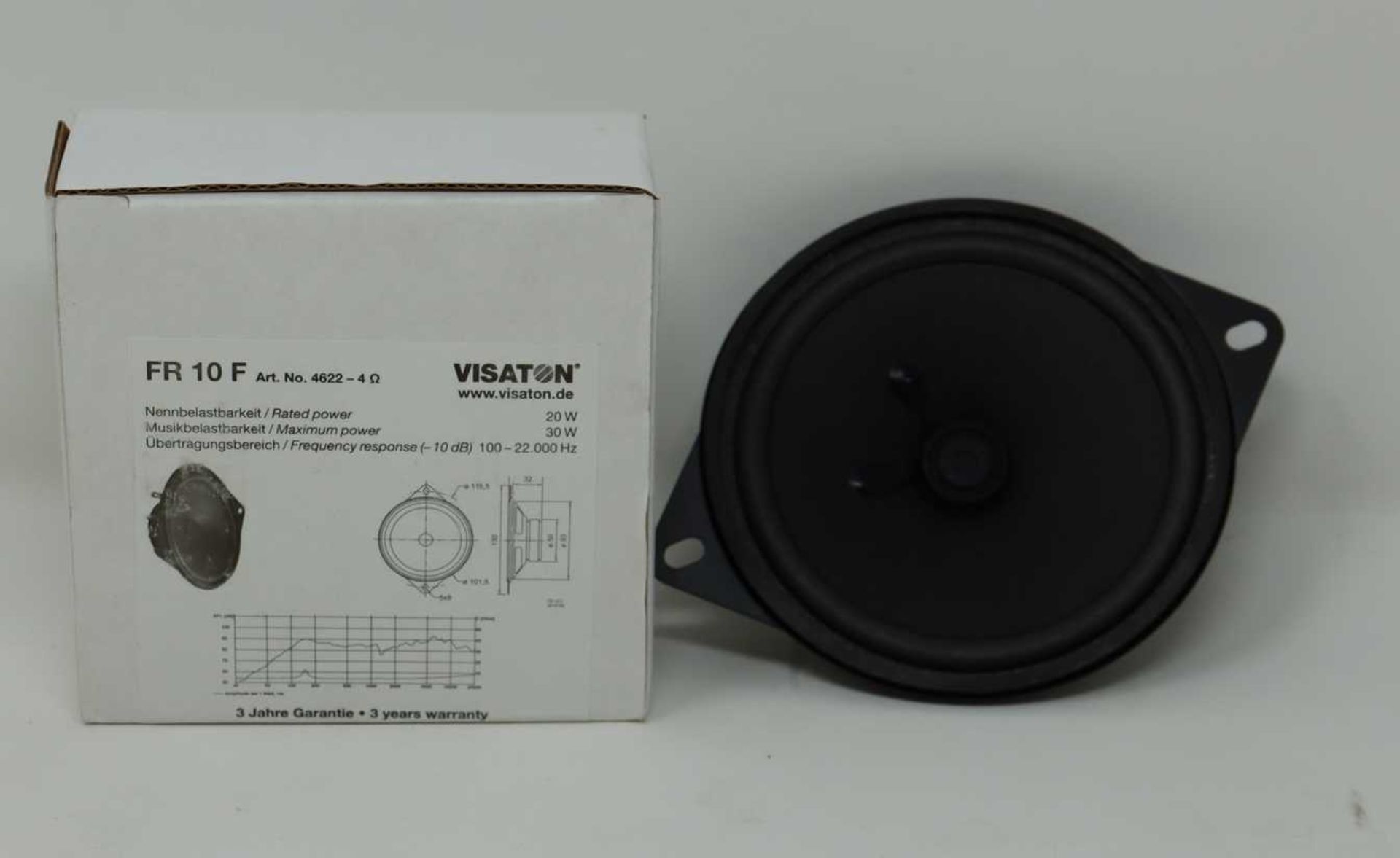 Two boxed as new Vistaton FR 10 F 4622 10cm Speakers.