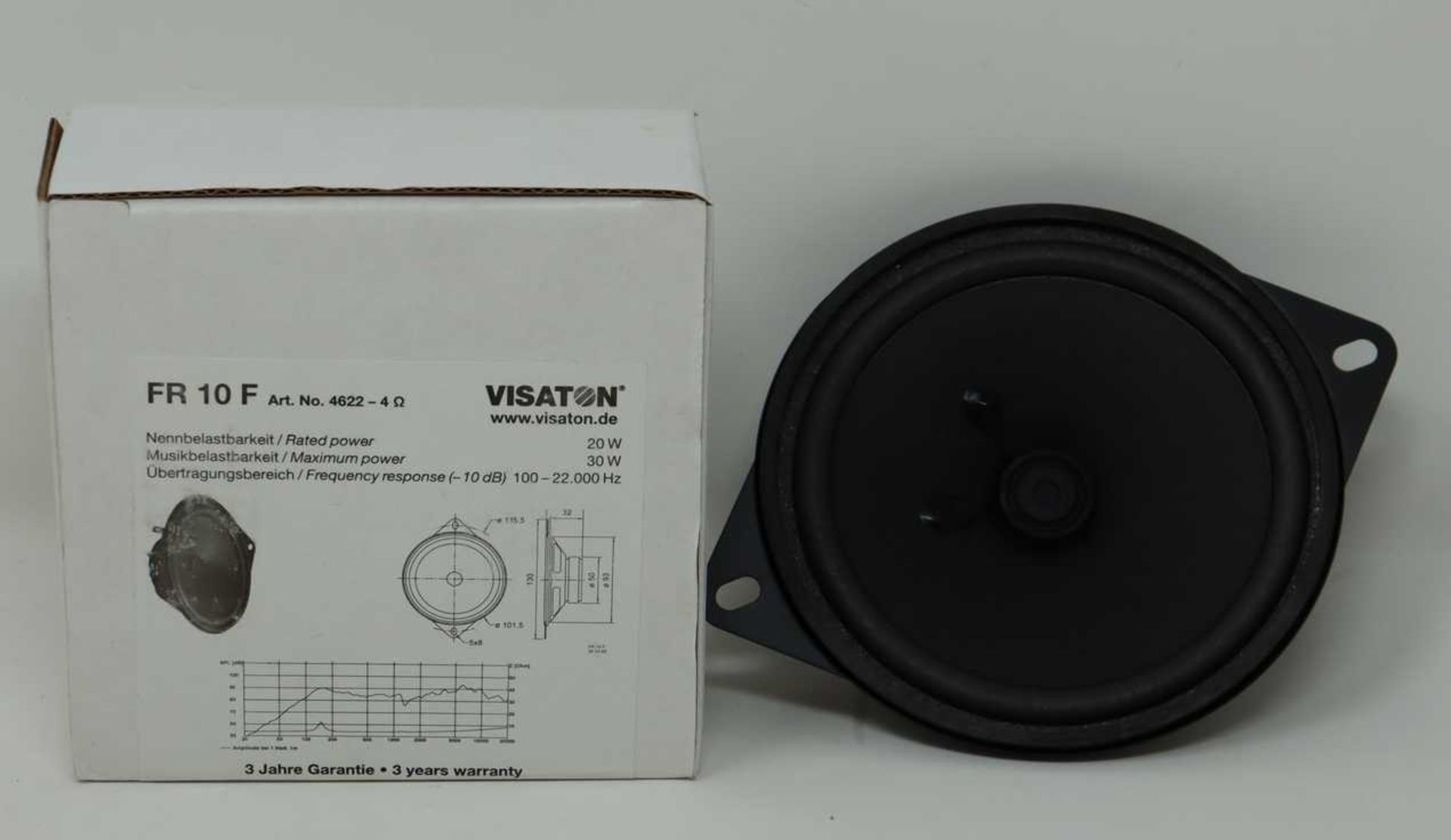 Two boxed as new Vistaton FR 10 F 4622 10cm Speakers.