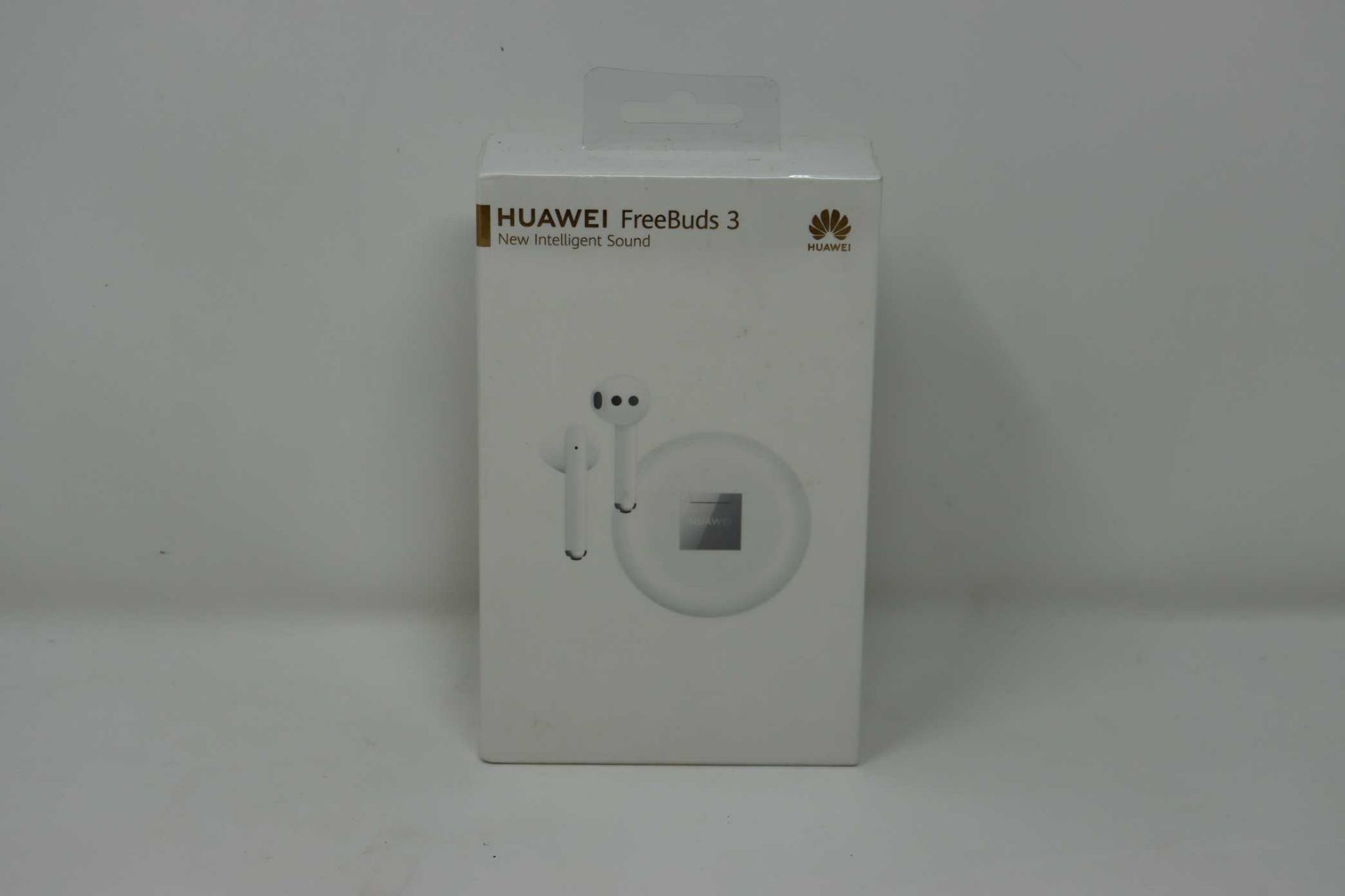 A boxed as new pair of Huawei Freebuds 3 In-Ear True-Wireless Headphones in Ceramic White (Box