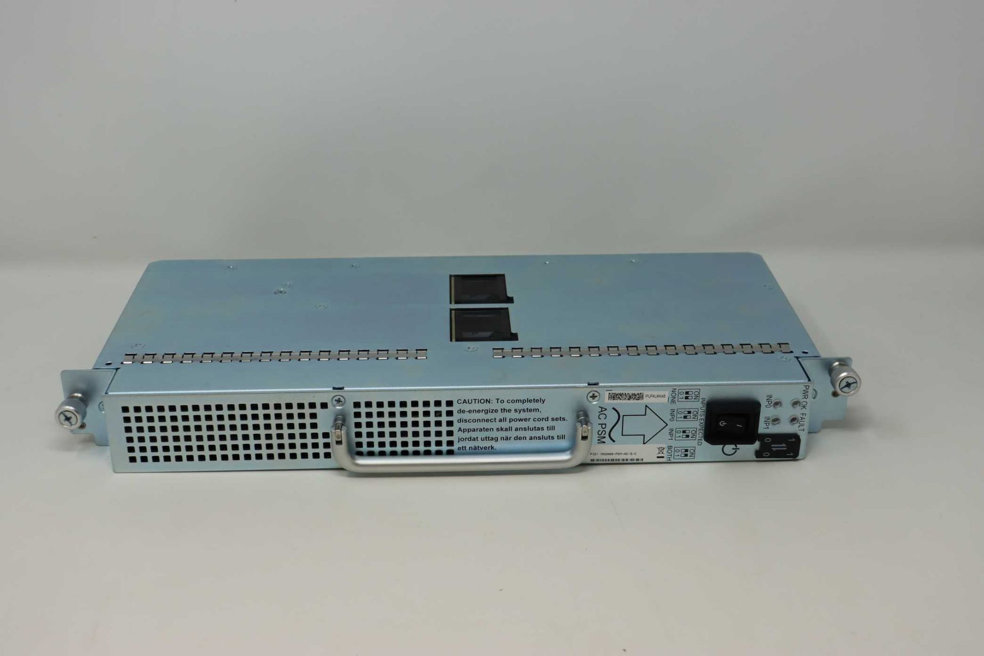 A pre-owned Delta Electronics DPS-2500EB A REV S6 Switching Power Supply (Untested, sold as seen).