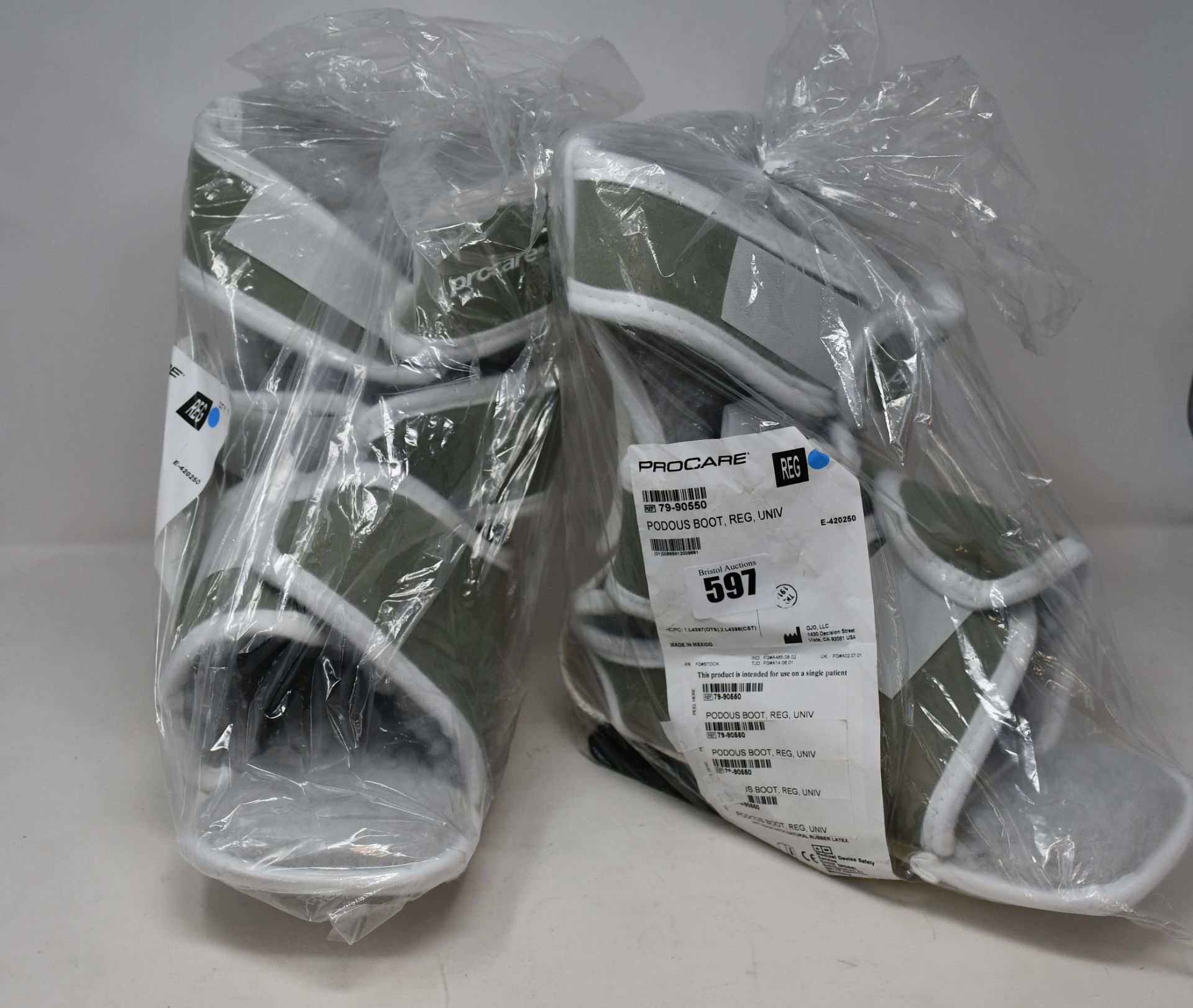 Two as new ProCare 79-90550 Podous Boots (Regular).
