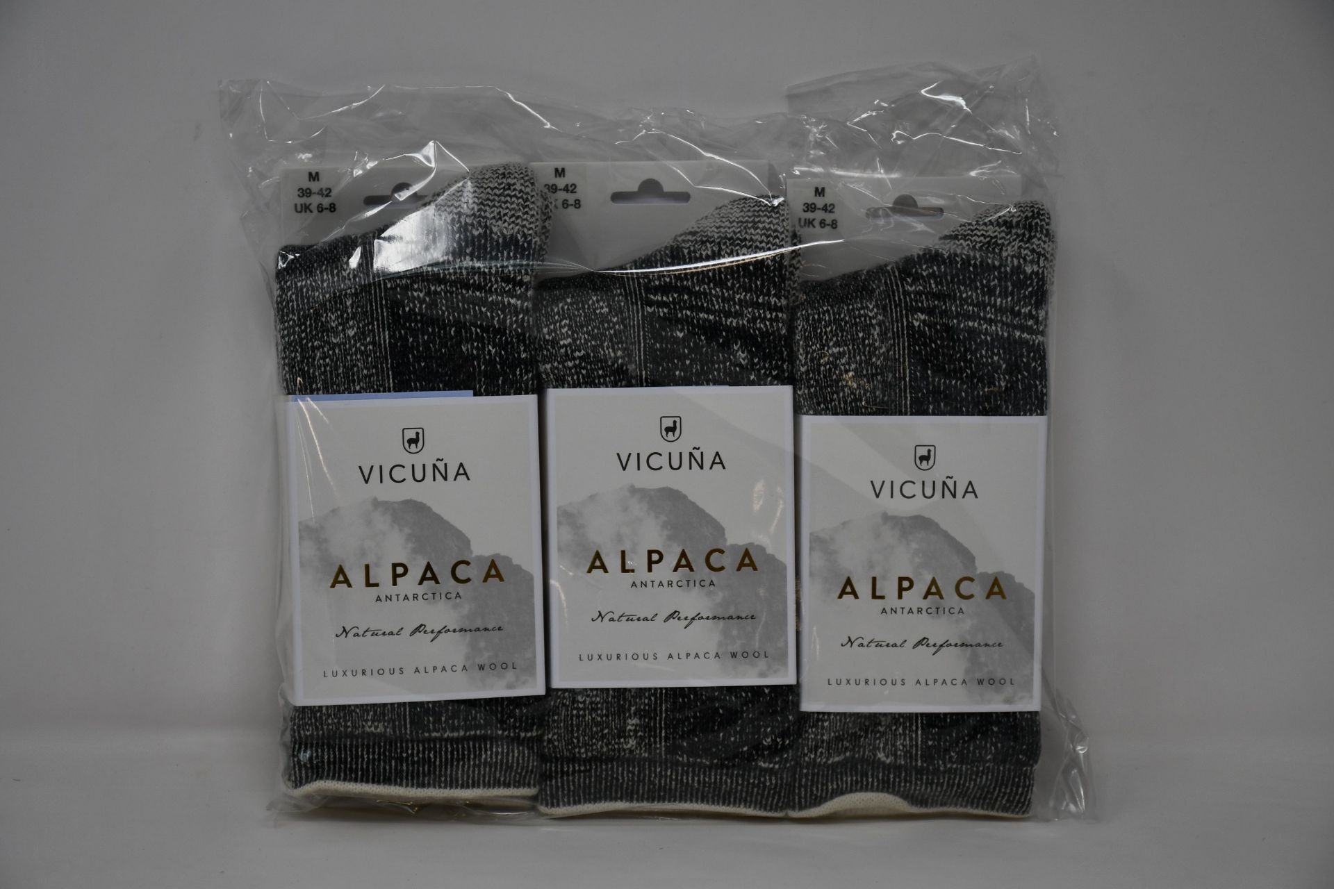 Six pairs of Vicuna London Alpaca Antarctica 4003 Antarctica Sock (All M 6-8 - RRP £32 a pair).