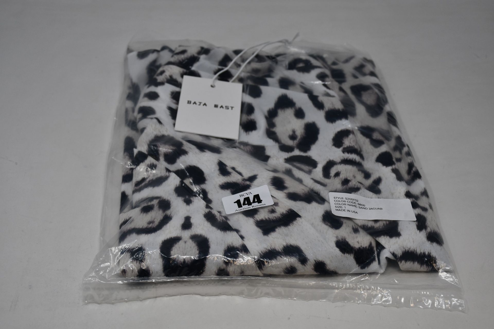 An as new Baja East LA scarf dress in sand jaguar (Size 1 - RRP $275).