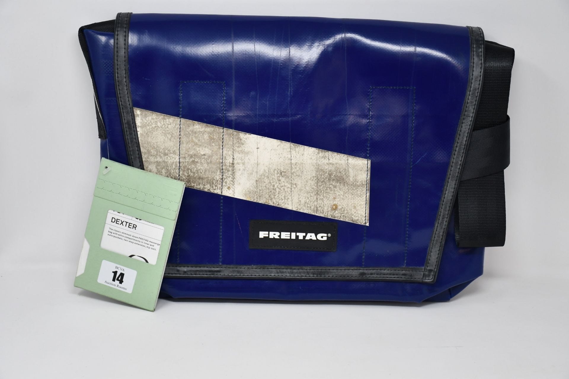 An as new Freitag Dexter F14 blue bag.