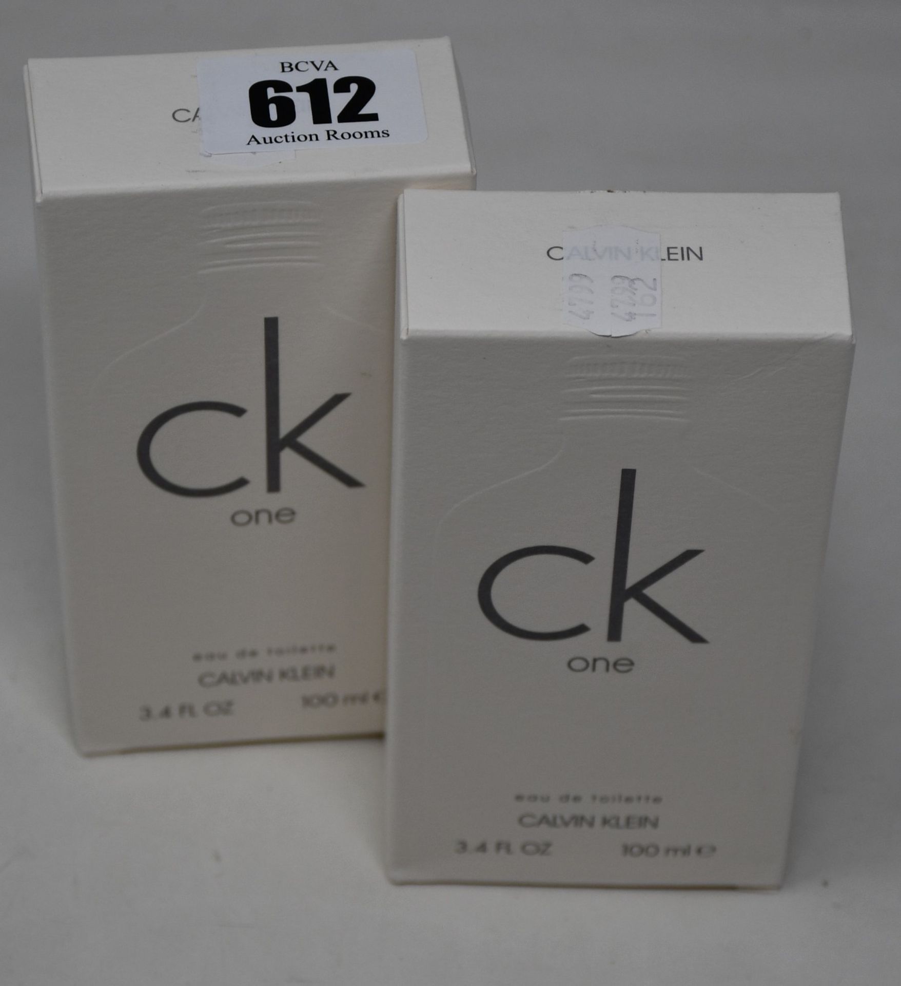 Six boxed as new Calvin Klein CK One eau de toilette (100ml).