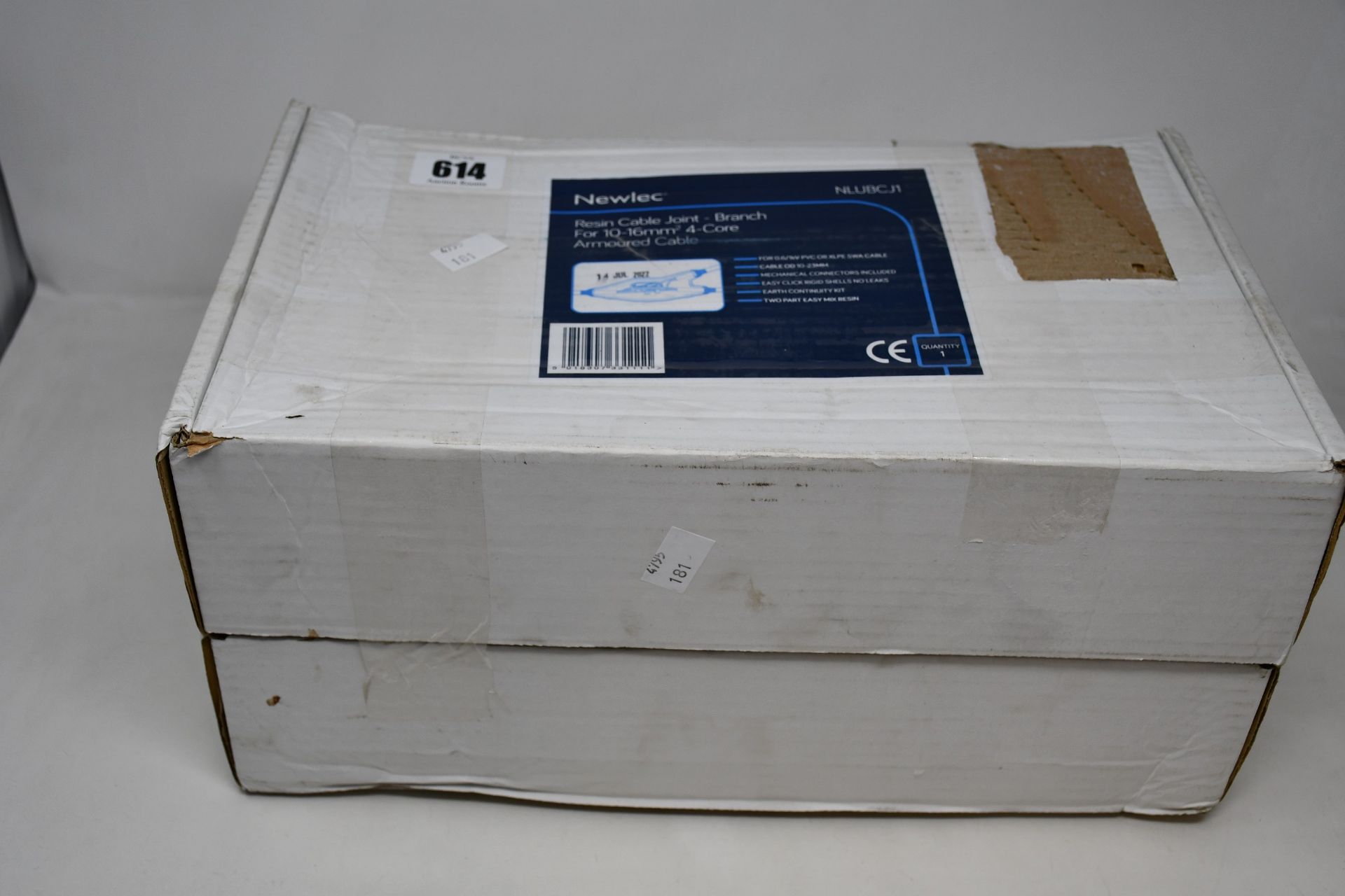 One boxed as new Newlec Resin cable joint branch for 10-16mm2 4 core armoured cable.