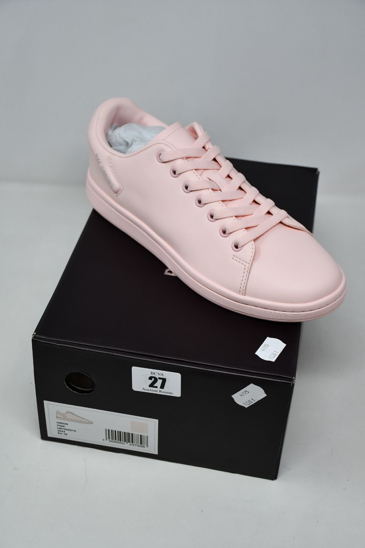 A pair of as new Raf Simons (Runner) Orion trainers in pink (EU 39 - RRP £150).