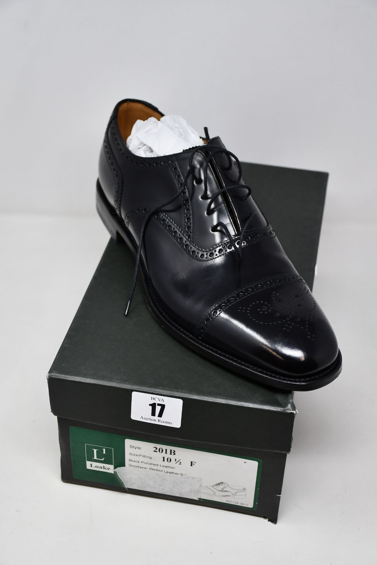 A pair of men's as new Loake 201B Semi-brogue shoes (UK 10.5F).