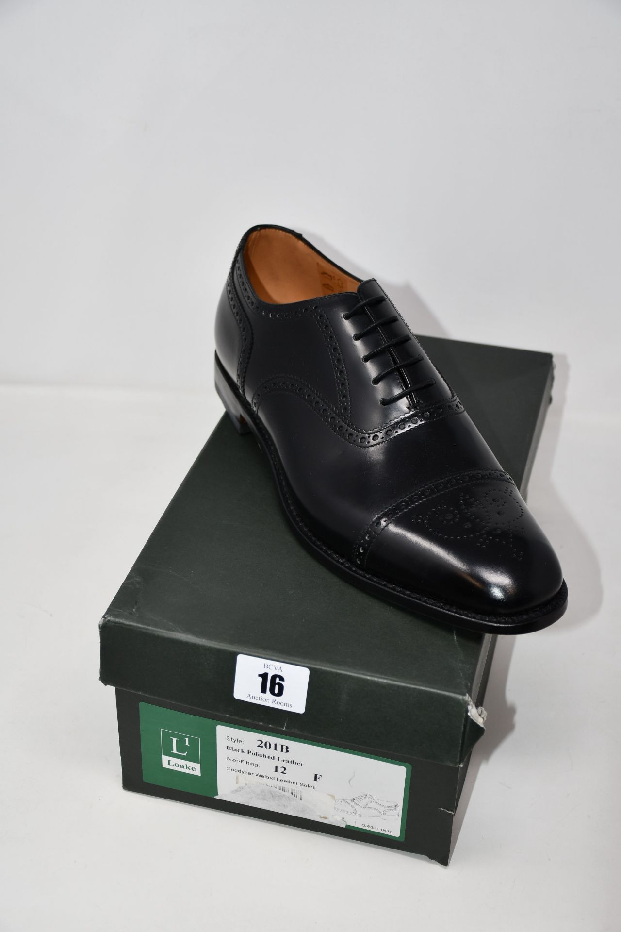 A pair of men's as new Loake 201B Semi-brogue shoes (UK 12F).