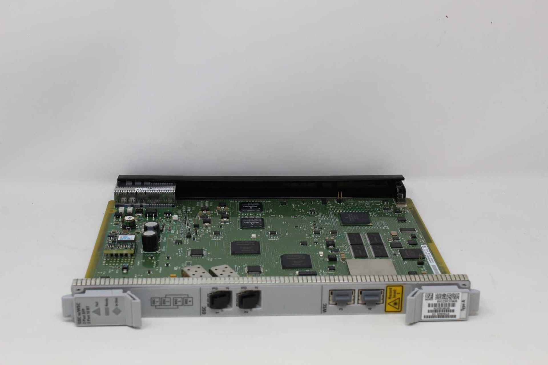 A pre-owned Ciena Nortel NTK554BAE5 OME 6500 Optical Service Channel w/WSC 2 Port SFP 2 Port 10