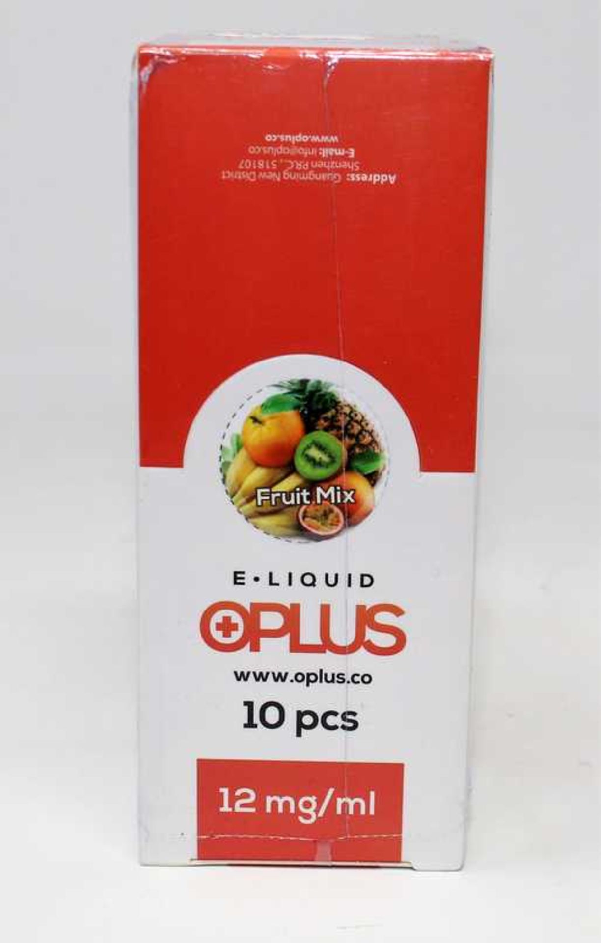 Six boxes of ten (10ml) OPLus E-Liquid in Fruit Mix and American Blend 12mg/ml (Over 18s only).